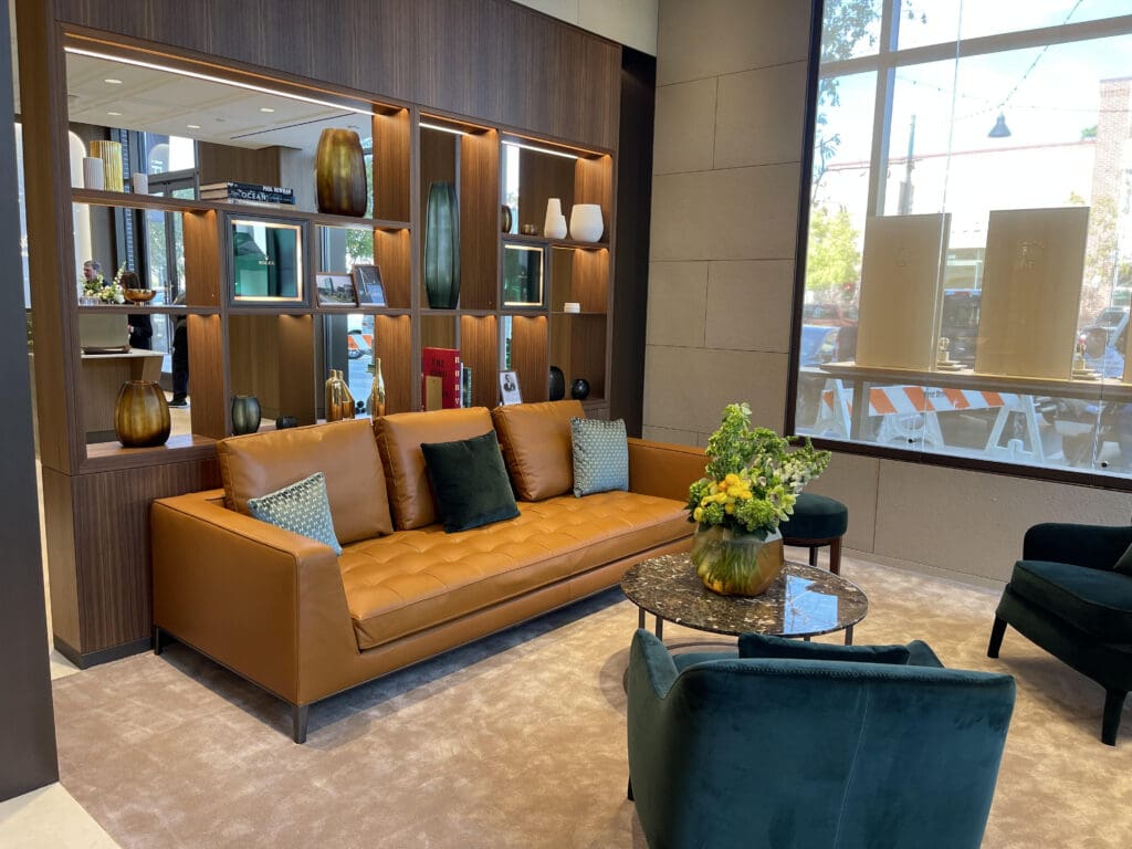 Finished Rolex living room at Thomas Markle Jewelers, The Woodlands, Texas