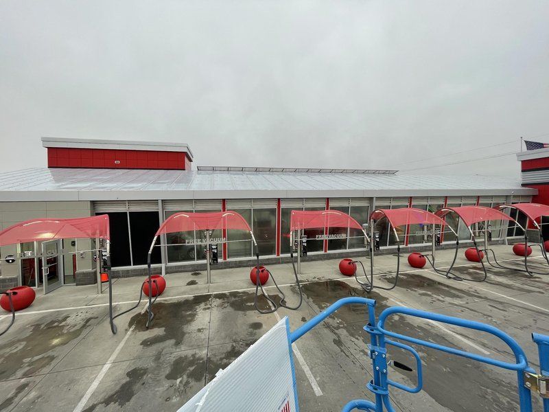 Exterior canopy construction